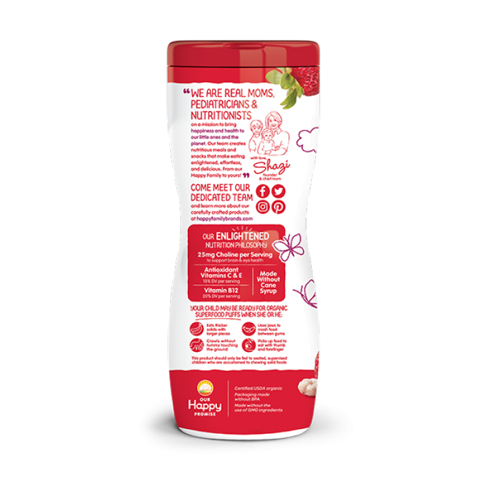 Happy Baby Puffs Strawberry Beet Baby Food Months – BaoBaby