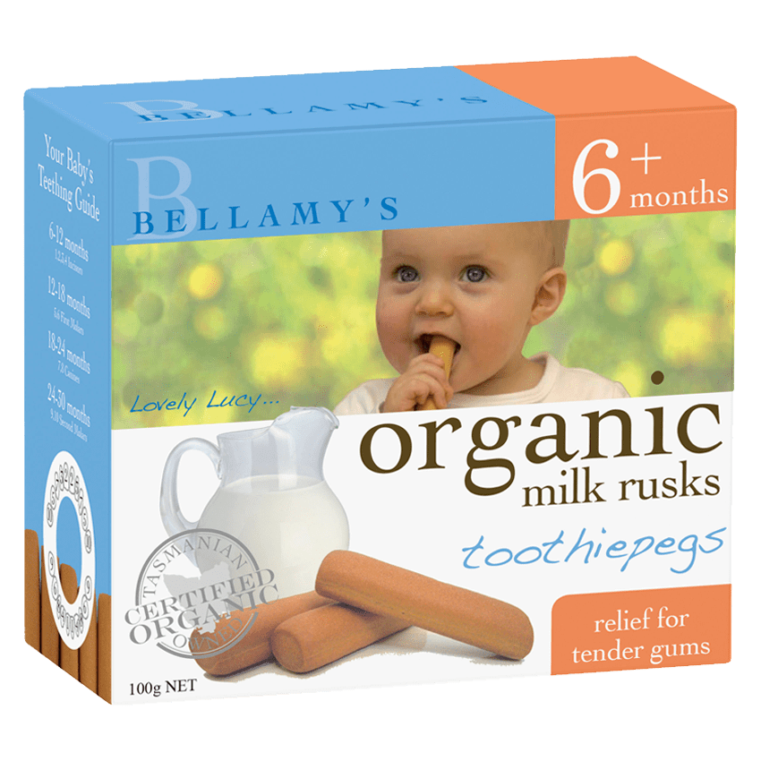Teether Rusk Bellamy's Organic Milk Rusk Teether – BaoBaby